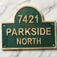 Custom brass name sign for home or office door