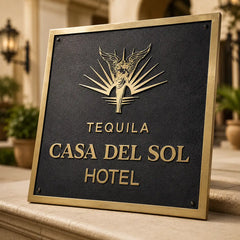 Personalized solid brass plaque with custom engraved lettering