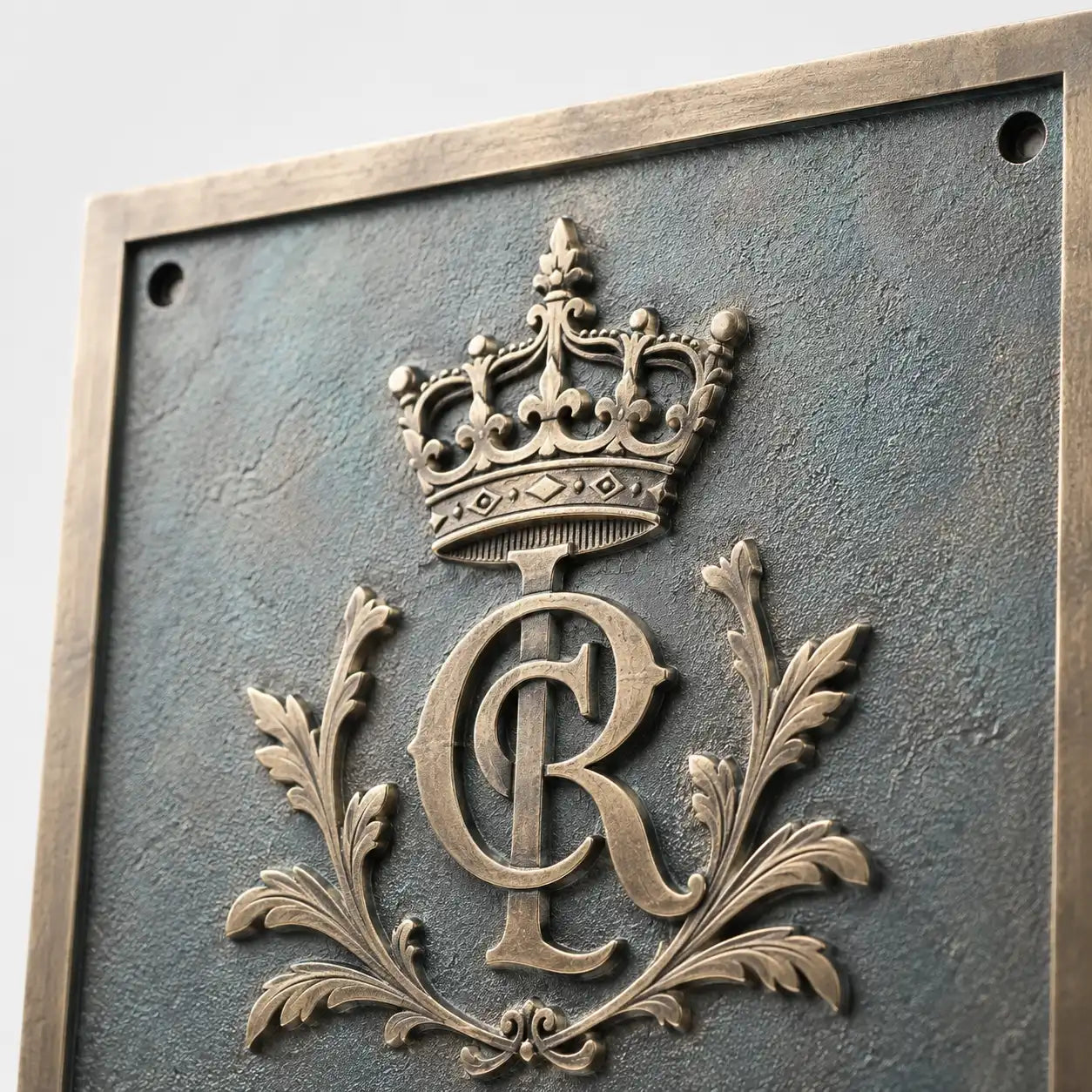 Engraved bronze plaque with custom text