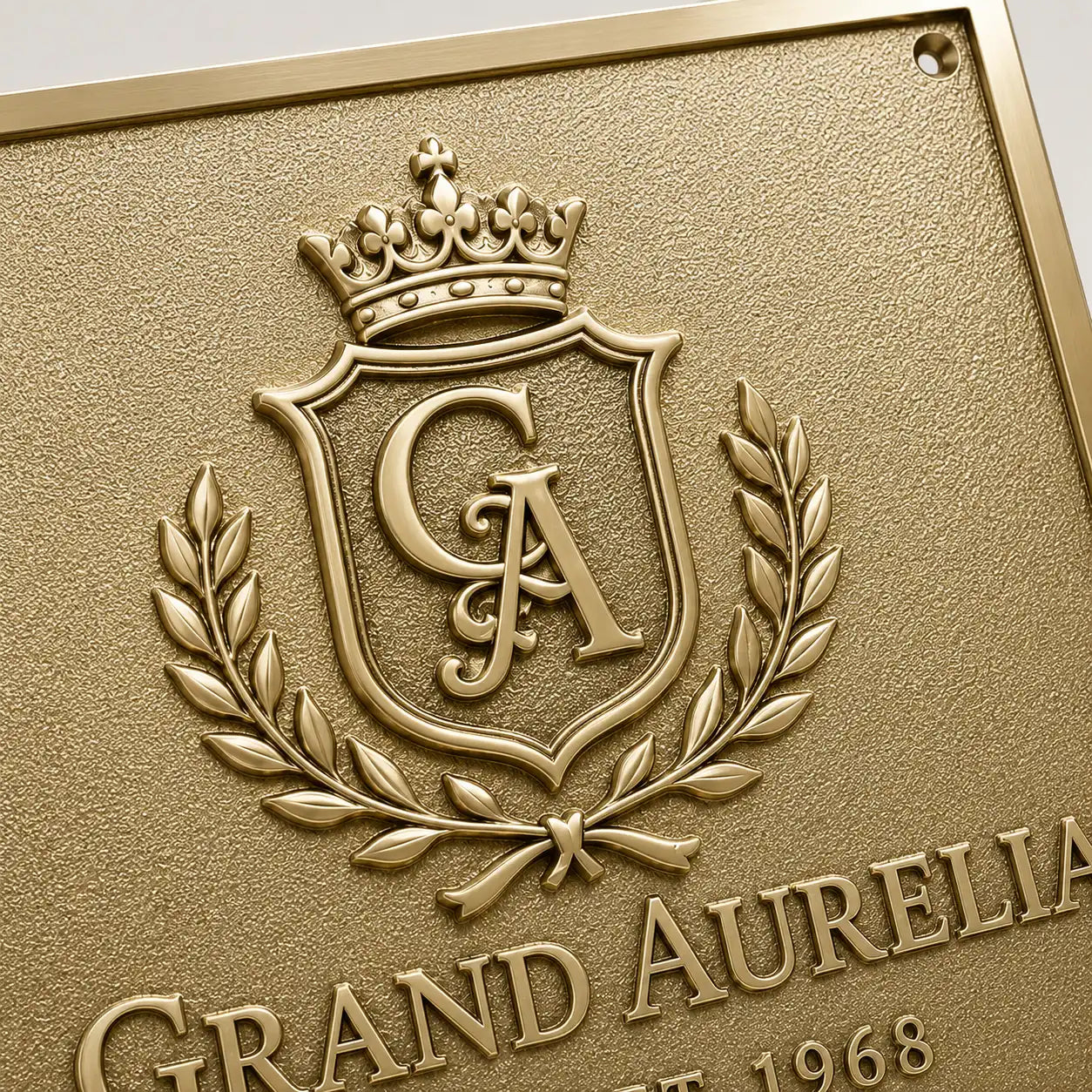 Personalized brass plaque with custom engraving