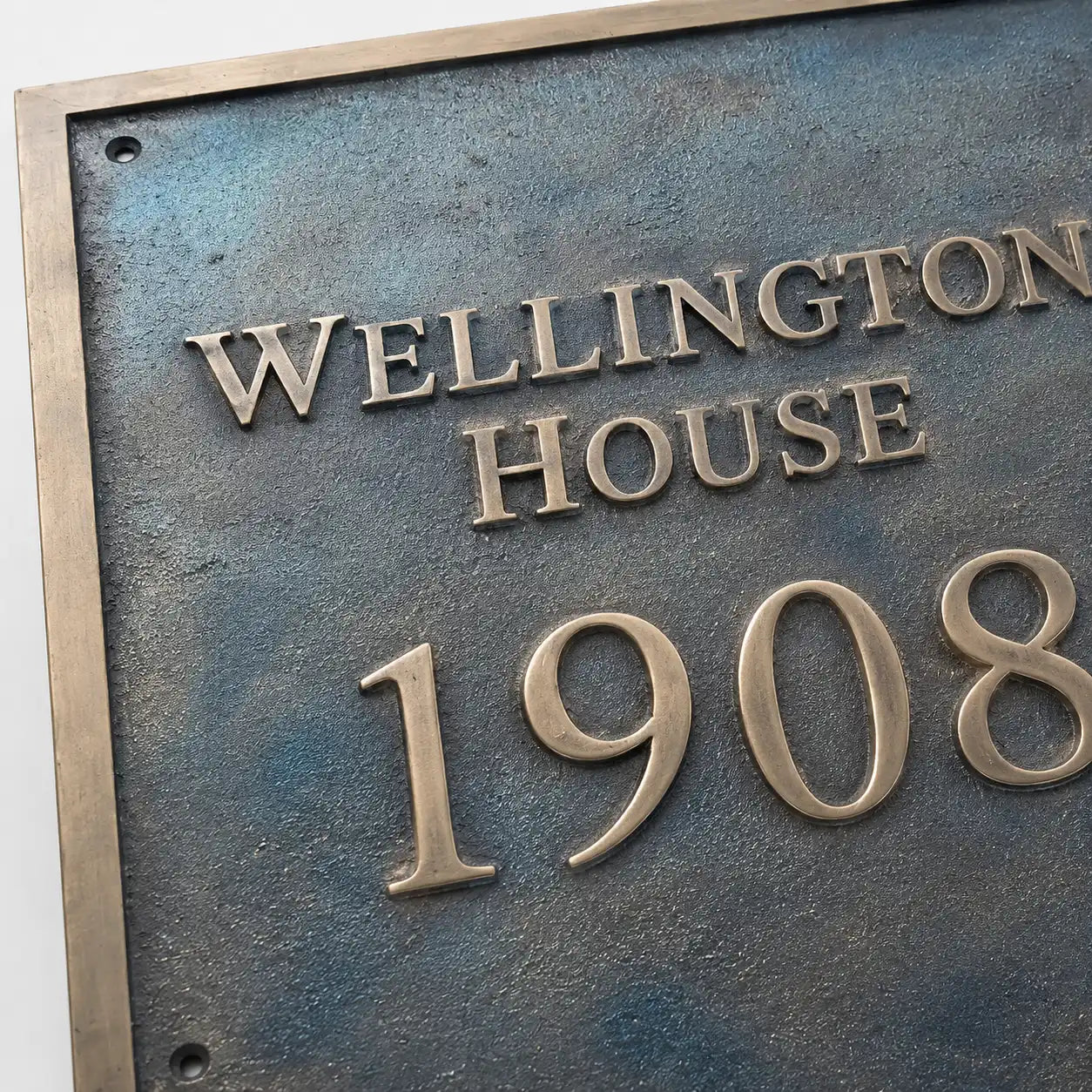 Custom engraved bronze plaque for outdoor signage