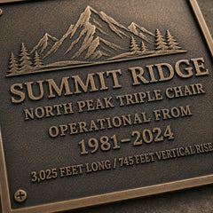 Custom bronze commemorative plaque for lasting remembrance