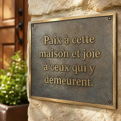 Personalized bronze plaque for memorial, recognition, or dedication