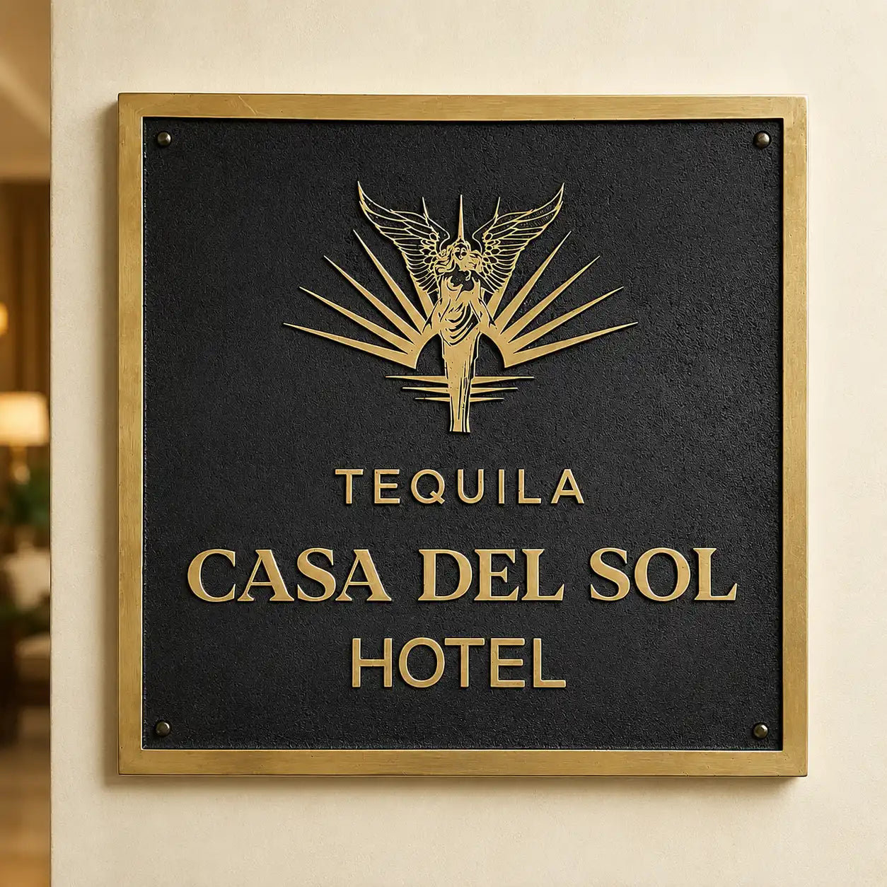 Custom engraved brass plaque for home, office, or memorial use