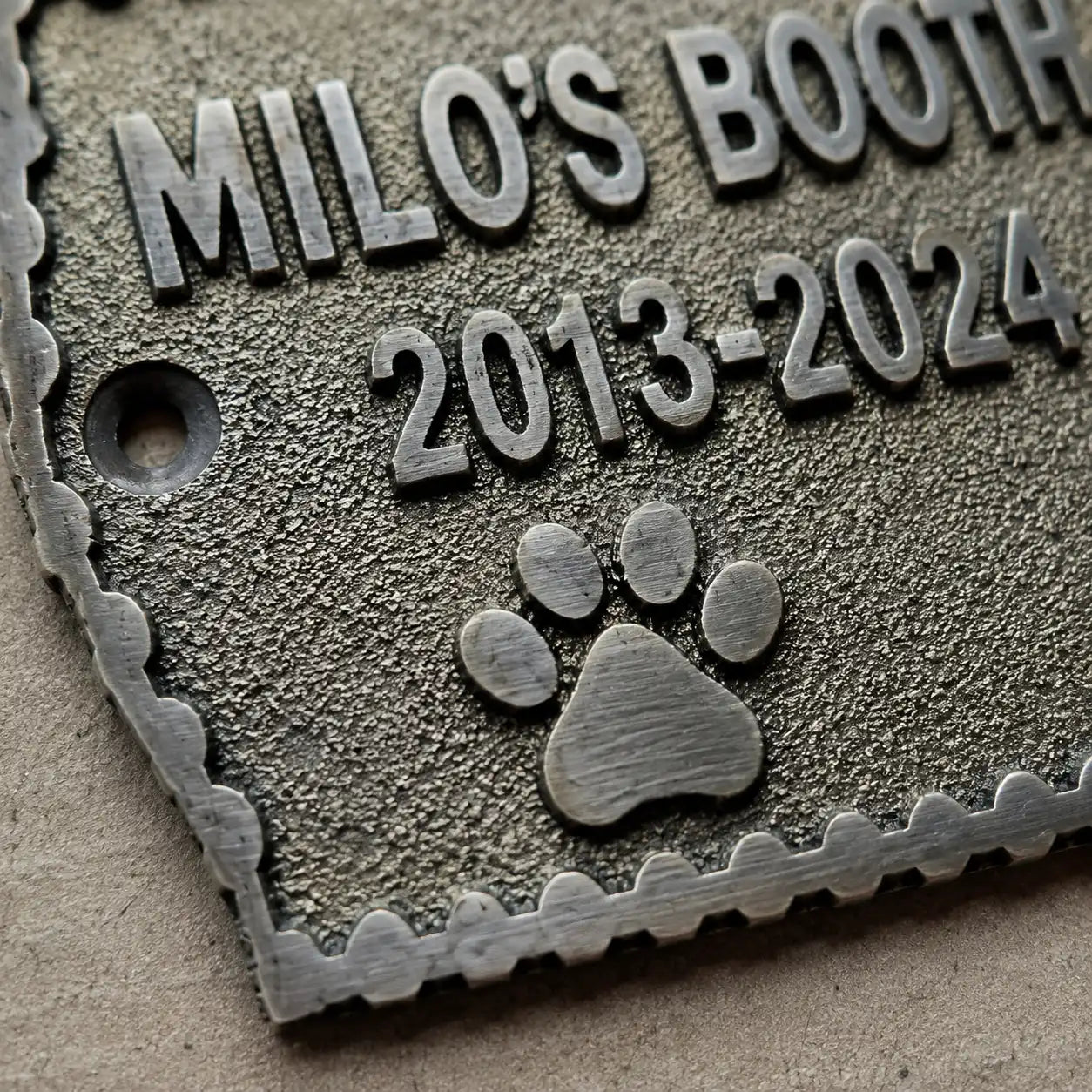 Engraved brass name plate for front door or office