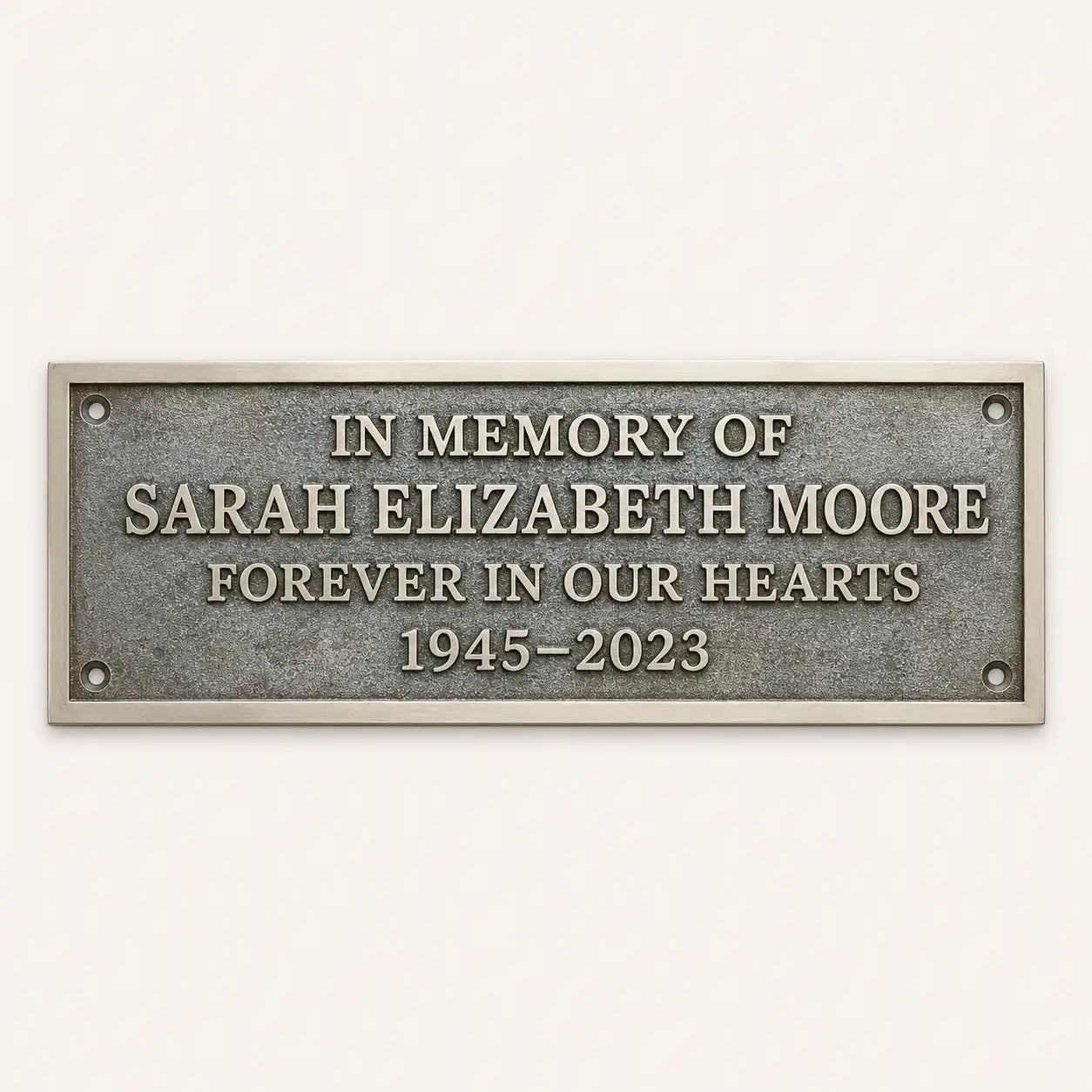 Solid brass personalized plaque for home, office, or business