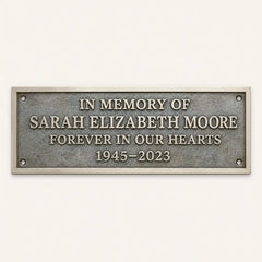 Solid brass personalized plaque for home, office, or business