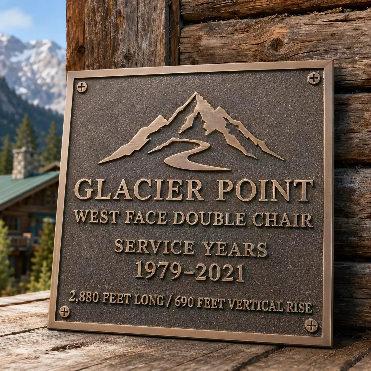 Personalized bronze memorial plaque with engraved inscription