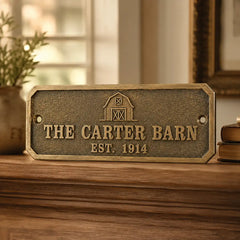 Custom brass signs for business, office, door, and outdoor signage