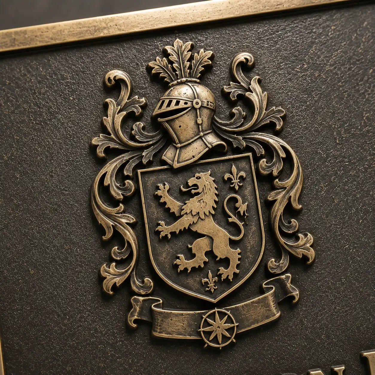Outdoor brass address plaque with elegant bronze finish and custom engraving