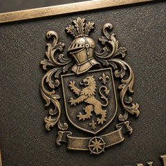 Outdoor brass address plaque with elegant bronze finish and custom engraving