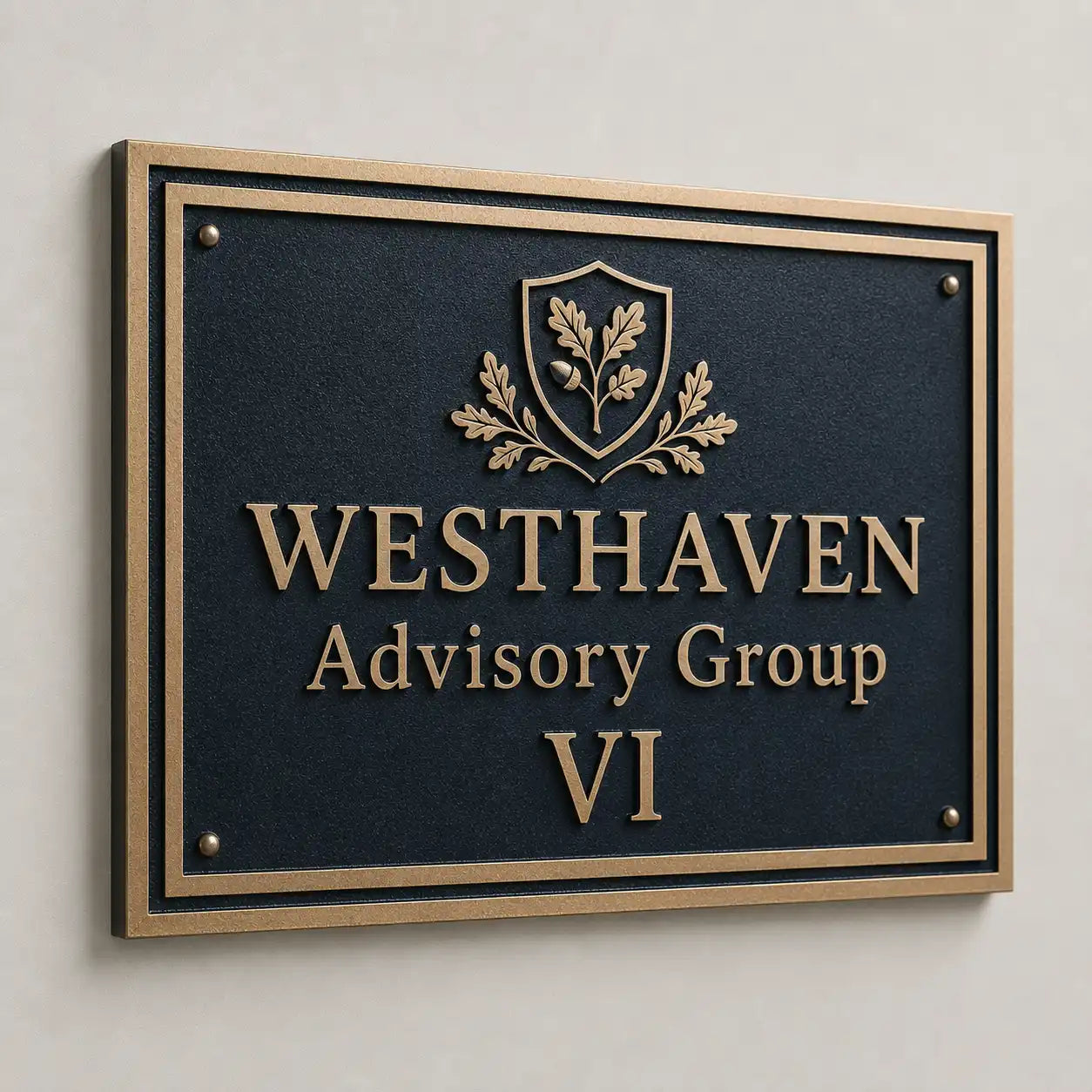 Engraved brass house number plaque with timeless design and durable finish