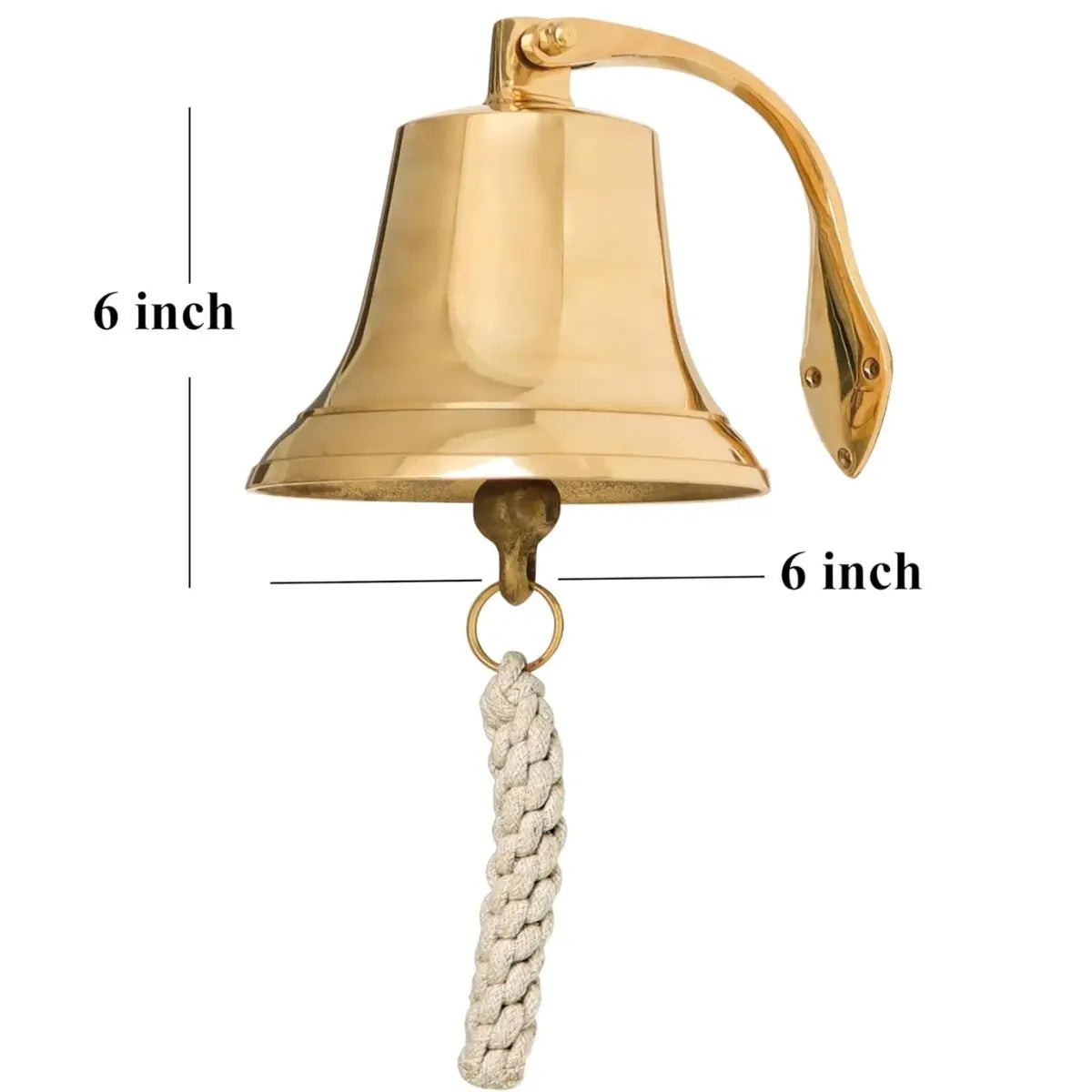 wall mounted brass nautical bell