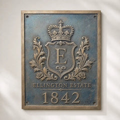 Personalized engraved bronze plaque with custom lettering