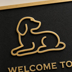 Solid brass address plaque with house number