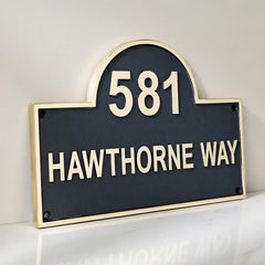 Weather-resistant custom house number signs for outdoor use
