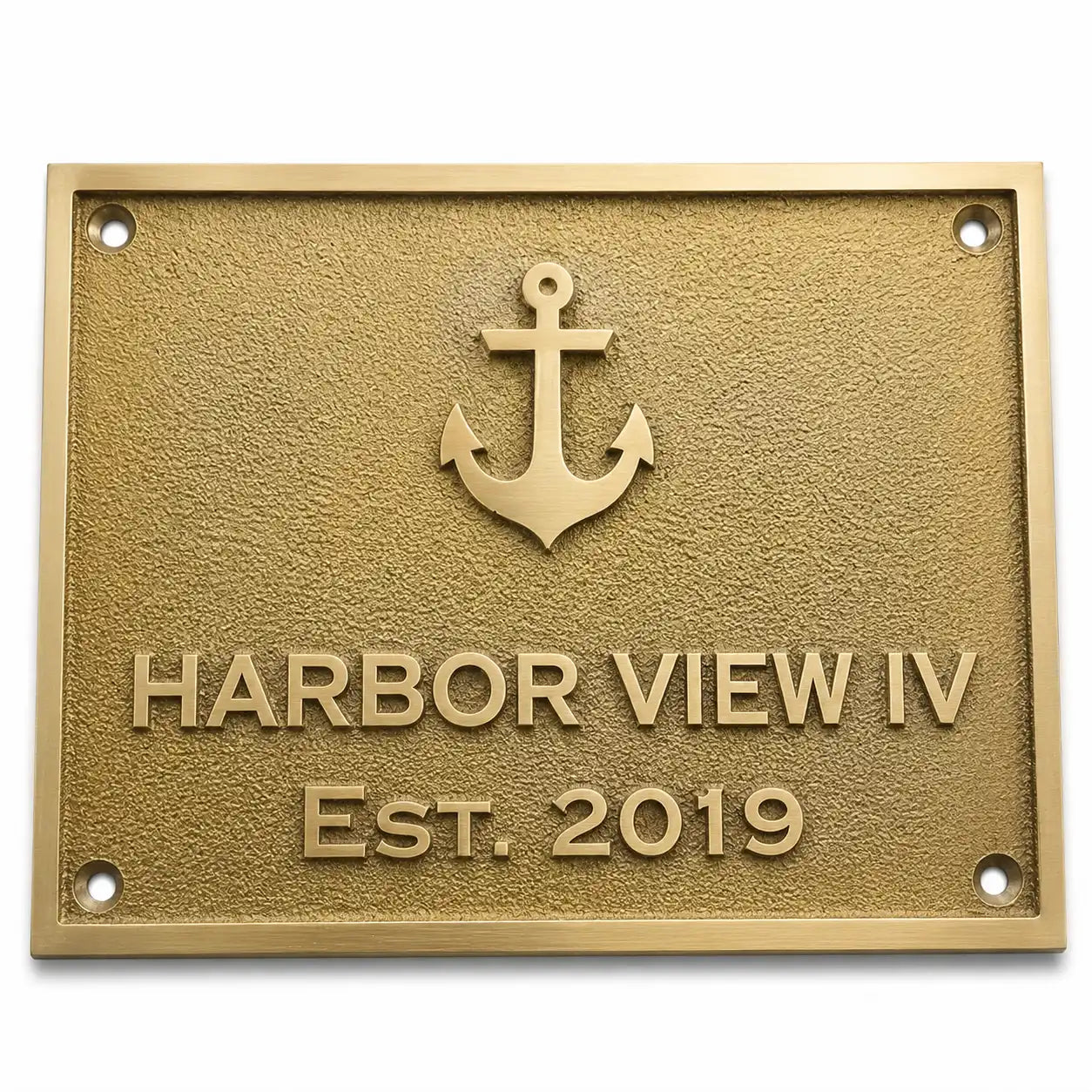 Solid brass plaque with custom engraved name and message