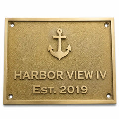 Solid brass plaque with custom engraved name and message