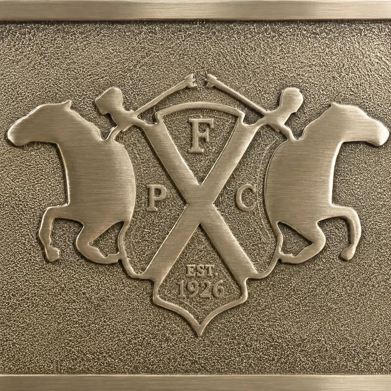 Brass address sign with precision engraved text for home entrance