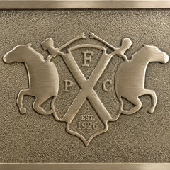 Brass address sign with precision engraved text for home entrance