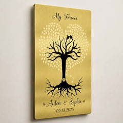 Personalized brass sign with custom engraving and durable brass finish