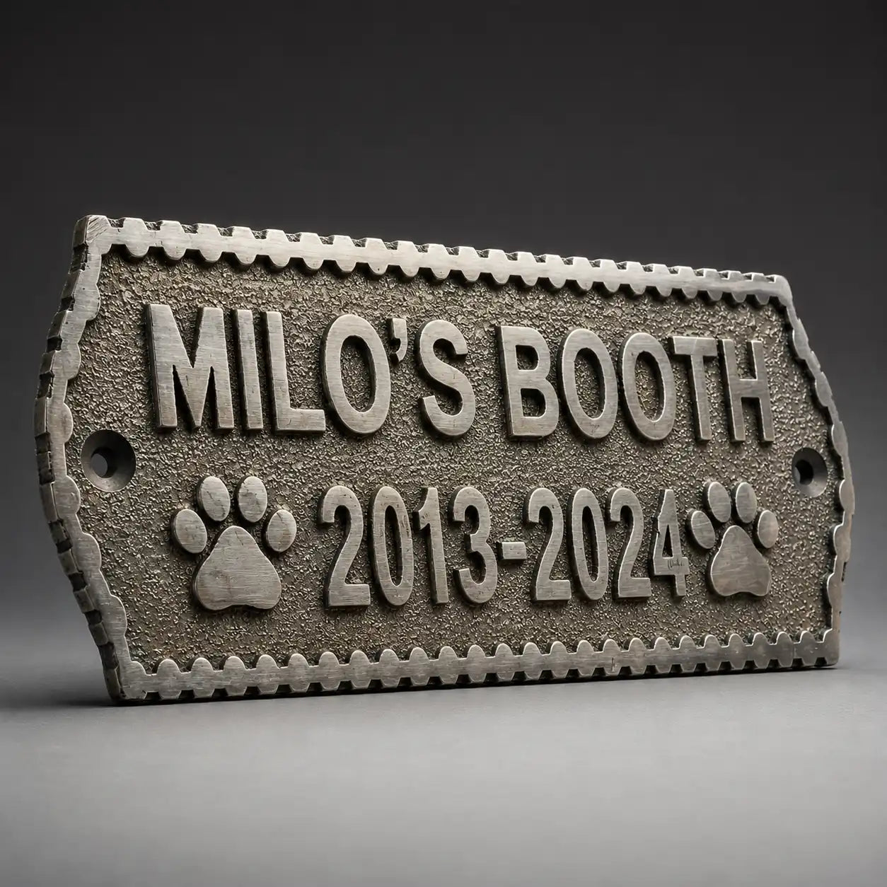 Solid brass name plate for residential and office doors