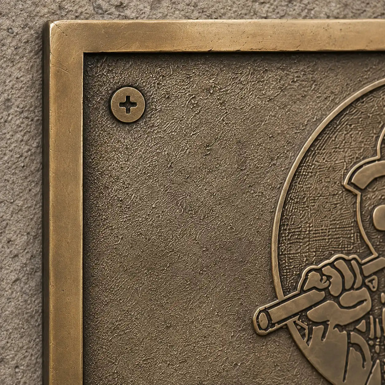 Solid bronze memorial plaque with personalized tribute engraving