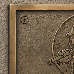 Solid bronze memorial plaque with personalized tribute engraving