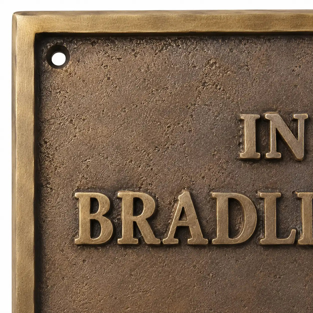 Personalized bronze remembrance plaque for graves and memorials