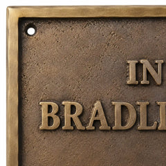 Personalized bronze remembrance plaque for graves and memorials