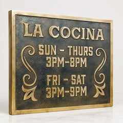 Engraved personalized bronze plaque with premium finish