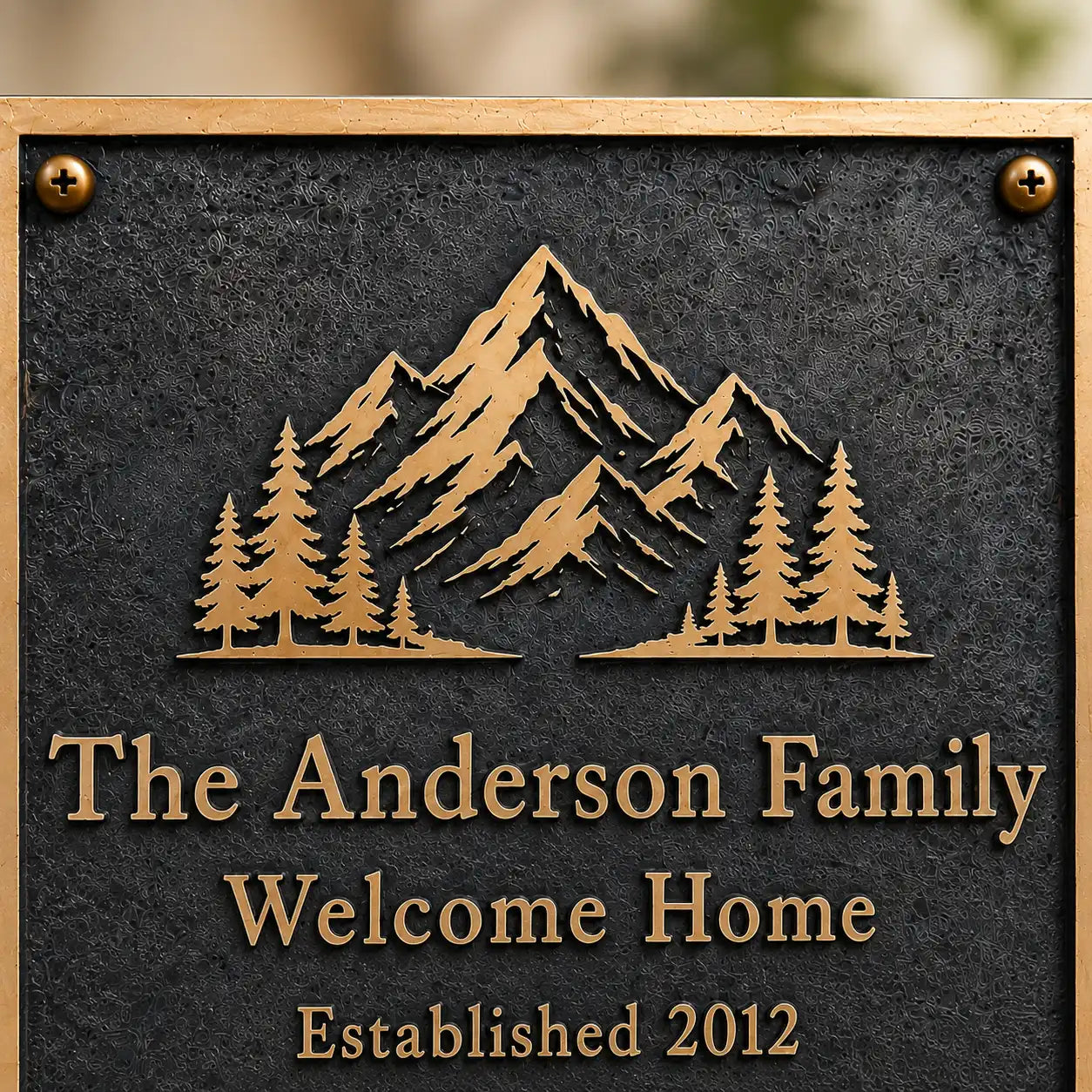 Solid brass plaque with customized engraving