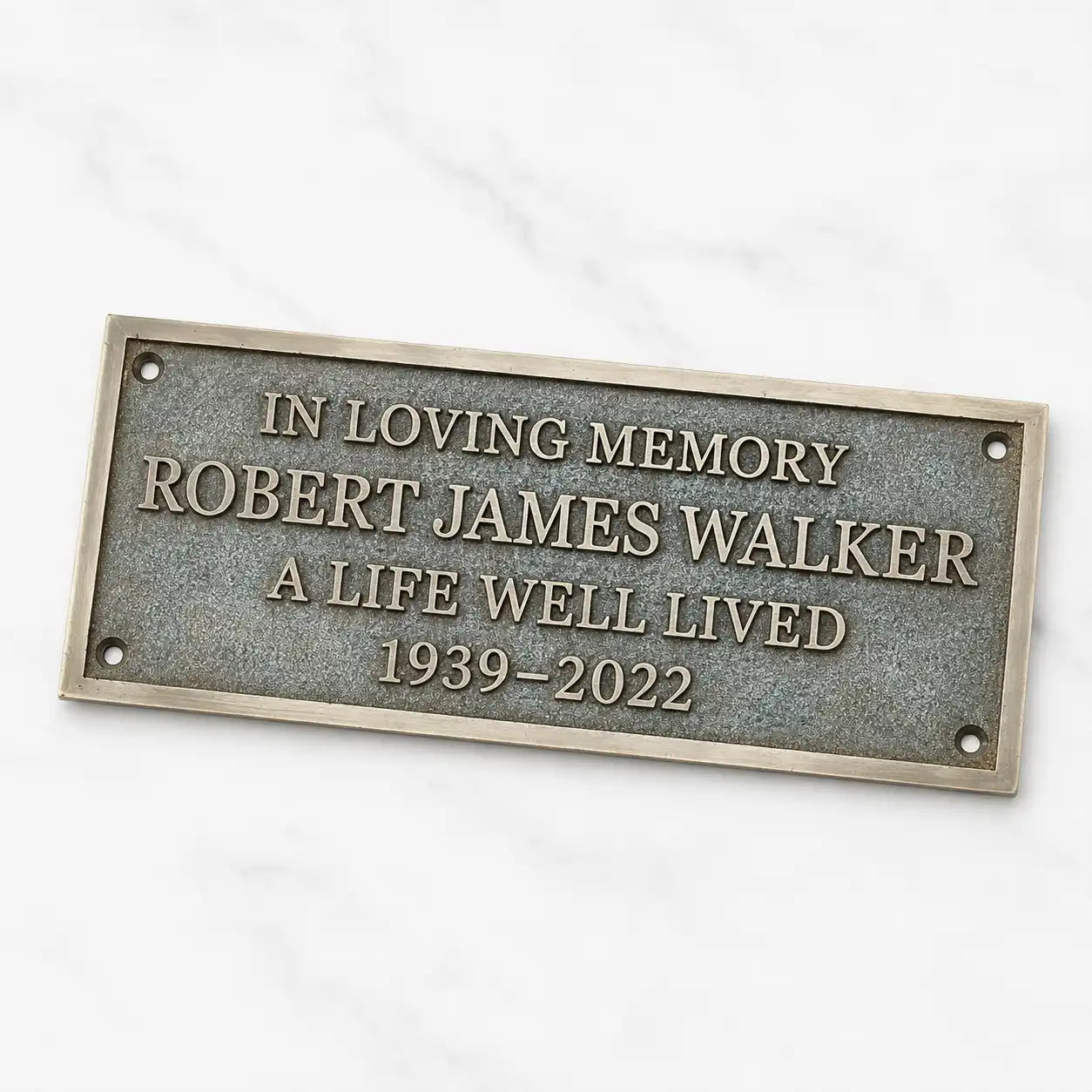 Premium personalized brass plaque with custom engraving