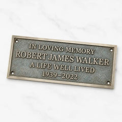 Premium personalized brass plaque with custom engraving