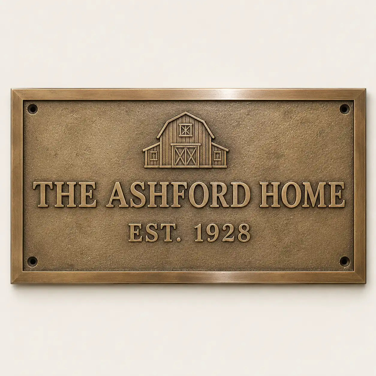 Premium personalized bronze plaque for outdoor and indoor displays