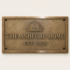 Premium personalized bronze plaque for outdoor and indoor displays