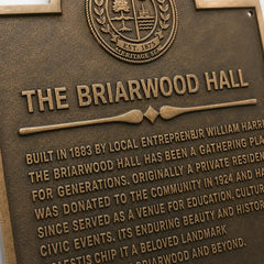 Custom heritage house plaque in brass for residential landmarks