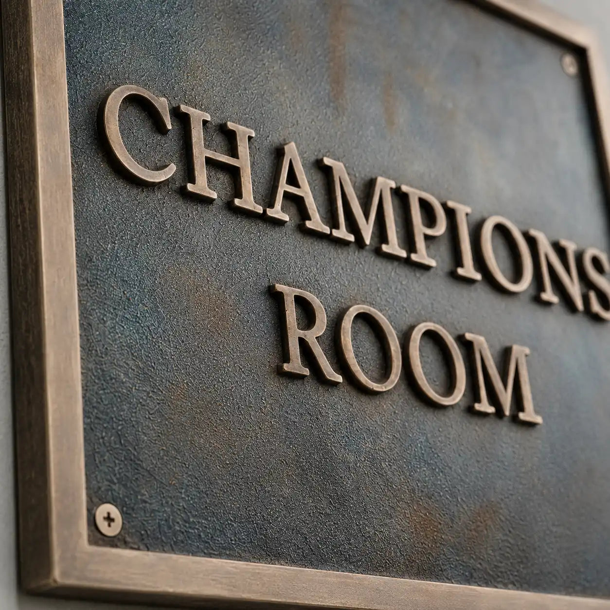 Outdoor bronze address plaque with custom engraving