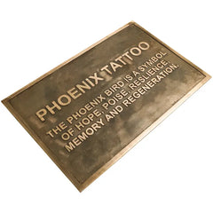 Engraved Brass Plate Vintage Look