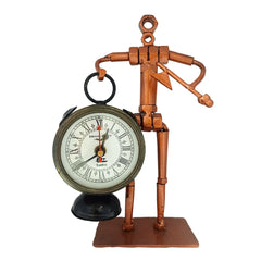 Horloge de bureau sculpture en laiton ADC0056