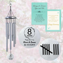 Celebrate your 8th anniversary with our beautiful wind chimes