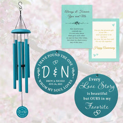 personalized anniversary wind chimes