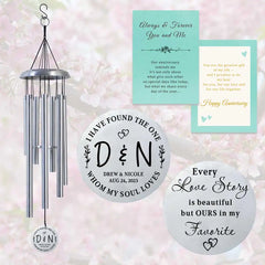 personalized anniversary wind chimes