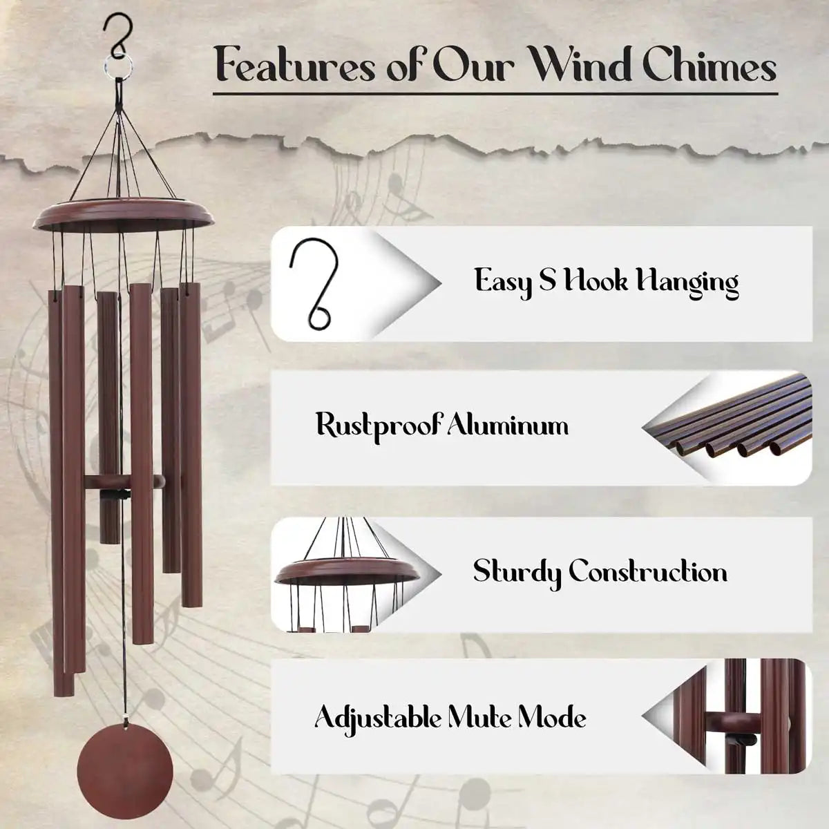 Celebrate your 8th anniversary with our beautiful wind chimes