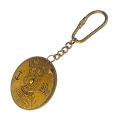 Calendar Brass Key Ring Keychain CBK54