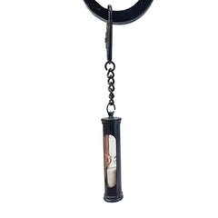 Antique Bronze Sand Timer Brass Key Ring Keychain ABST18