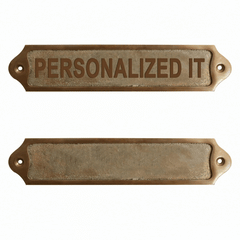 Vintage Style Brass Door Plaque – Antique Finish