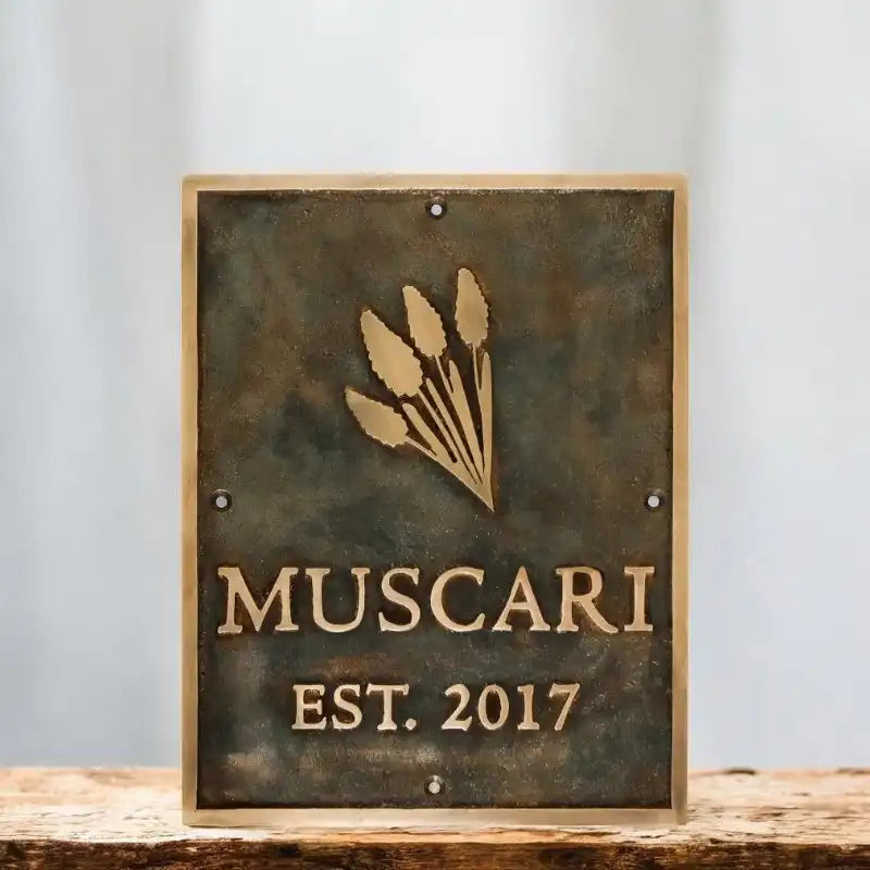 Solid Brass Address Plaques with Custom 3D Lettering