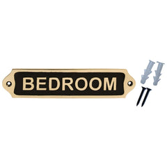 Bedroom Brass Plaques 22x5 cm BP03