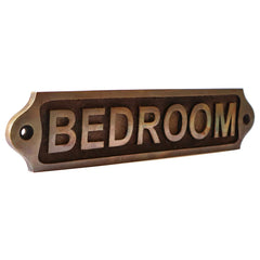 Bedroom Brass Plaques 22x5 cm